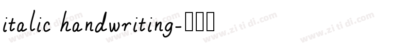 italic handwriting字体转换 italic handwriting字体转换